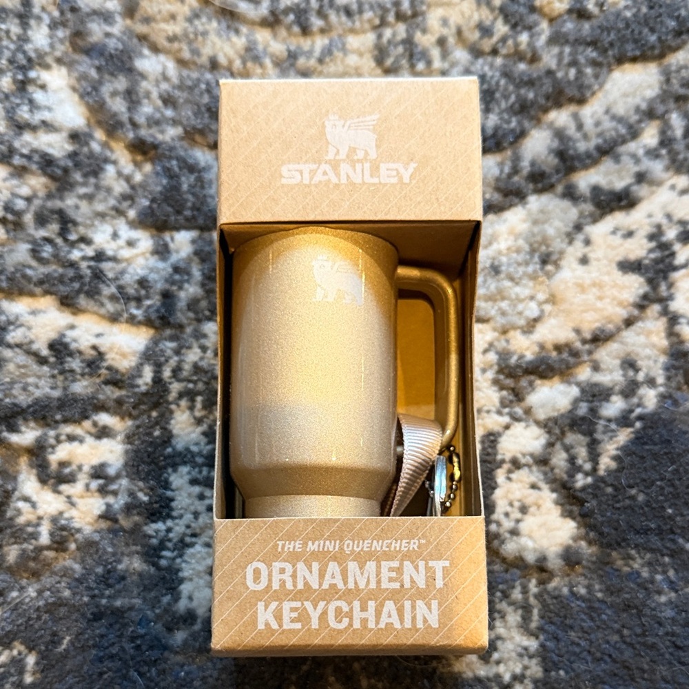 Stanley Mini Quencher Ornament Keychain - Gold